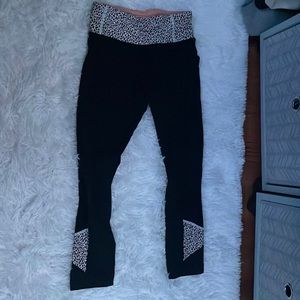 Black cropped  lululemon leggings size 2